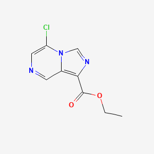 molecular formula C9H8ClN3O2 B1403527 Ethyl 5-chloroimidazo[1,5-a]pyrazine-1-carboxylate CAS No. 1250996-90-7