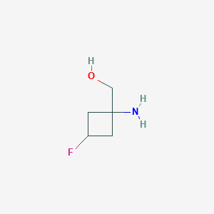 molecular formula C5H10FNO B1403529 1-氨基-3-氟环丁烷-1-甲醇 CAS No. 1363383-42-9