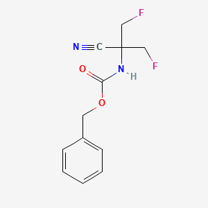 molecular formula C12H12F2N2O2 B14035298 Benzyl (2-cyano-1,3-difluoropropan-2-yl)carbamate 