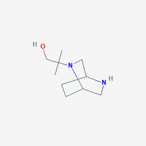 molecular formula C10H20N2O B1403533 2-(2,5-Diazabicyclo[2.2.2]octan-2-YL)-2-methylpropan-1-OL CAS No. 1403767-01-0