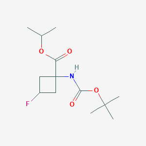 molecular formula C13H22FNO4 B1403535 Isopropyl 1-(boc-amino)-3-fluorocyclobutanecarboxylate CAS No. 1403766-93-7