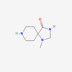 molecular formula C8H15N3O B1403536 1-甲基-1,3,8-三氮杂螺[4.5]癸烷-4-酮 CAS No. 219563-51-6