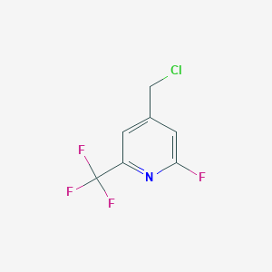 molecular formula C7H4ClF4N B1403539 4-Chloromethyl-2-fluoro-6-(trifluoromethyl)pyridine CAS No. 1227578-65-5