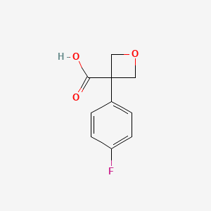 molecular formula C10H9FO3 B1403540 3-(4-Fluorophenyl)oxetane-3-carboxylic acid CAS No. 1393572-06-9
