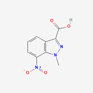 molecular formula C9H7N3O4 B1403546 1-Methyl-7-nitroindazole-3-carboxylic acid CAS No. 1363381-06-9