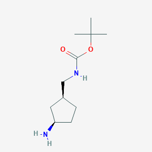 molecular formula C11H22N2O2 B1403547 顺式-(3-氨基-环戊基甲基)-碳酸叔丁酯 CAS No. 347184-43-4