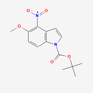 molecular formula C14H16N2O5 B14035485 tert-butyl 5-methoxy-4-nitro-1H-indole-1-carboxylate 