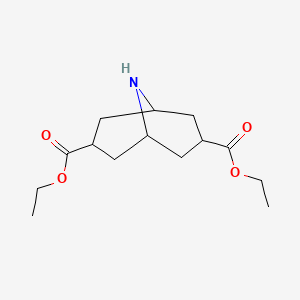 molecular formula C14H23NO4 B1403553 Diethyl 9-azabicyclo[3.3.1]nonane-3,7-dicarboxylate CAS No. 1363380-60-2