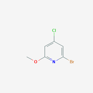 molecular formula C6H5BrClNO B1403554 2-Bromo-4-chloro-6-methoxypyridine CAS No. 1196154-35-4