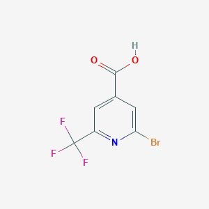molecular formula C7H3BrF3NO2 B1403555 2-Bromo-6-(trifluoromethyl)isonicotinic acid CAS No. 749875-11-4