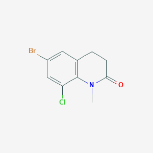 molecular formula C10H9BrClNO B1403557 6-溴-8-氯-1-甲基-1,2,3,4-四氢喹啉-2-酮 CAS No. 1408076-10-7