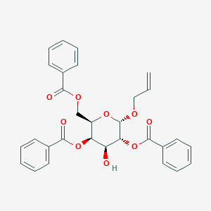 molecular formula C30H28O9 B14035578 Allyl 2,4,6-Tri-O-benzoyl-alpha-D-galactopyranoside 