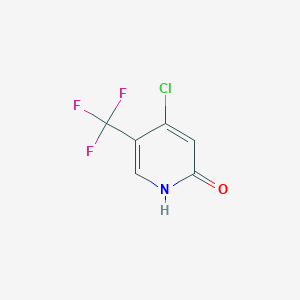 molecular formula C6H3ClF3NO B1403561 4-Chloro-2-hydroxy-5-(trifluoromethyl)pyridine CAS No. 1227592-86-0