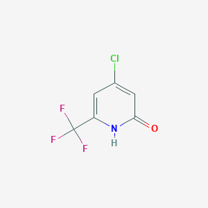 molecular formula C6H3ClF3NO B1403562 4-Chloro-2-hydroxy-6-(trifluoromethyl)pyridine CAS No. 1196154-31-0