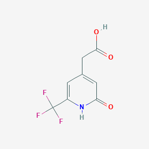molecular formula C8H6F3NO3 B1403564 2-Hydroxy-6-(trifluoromethyl)pyridine-4-acetic acid CAS No. 1227601-77-5