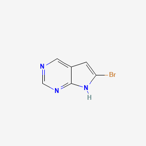molecular formula C6H4BrN3 B1403567 6-Bromo-7H-pyrrolo[2,3-d]pyrimidine CAS No. 89280-82-0
