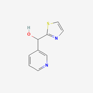 molecular formula C9H8N2OS B14035679 3-Pyridinemethanol,a-2-thiazolyl- CAS No. 1011-28-5