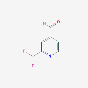 molecular formula C7H5F2NO B1403571 2-(Difluoromethyl)isonicotinaldehyde CAS No. 1211540-67-8