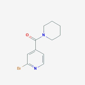 molecular formula C11H13BrN2O B1403572 甲酮，(2-溴-4-吡啶基)-1-哌啶基- CAS No. 1209458-61-6