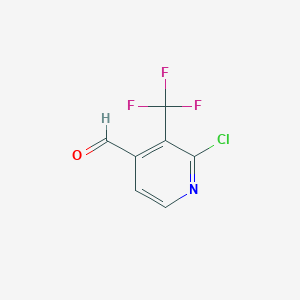 molecular formula C7H3ClF3NO B1403584 2-Chloro-3-(trifluoromethyl)isonicotinaldehyde CAS No. 1211539-56-8