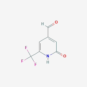 molecular formula C7H4F3NO2 B1403586 2-Hydroxy-6-(trifluoromethyl)isonicotinaldehyde CAS No. 1227576-30-8
