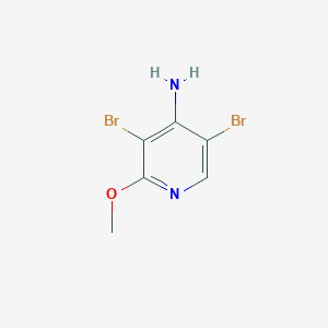 molecular formula C6H6Br2N2O B1403587 3,5-二溴-2-甲氧基吡啶-4-胺 CAS No. 1393563-12-6