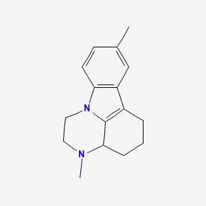 molecular formula C16H20N2 B14035896 3,8-Dimethyl-2,3,3a,4,5,6-hexahydro-1h-pyrazino[3,2,1-jk]carbazole 