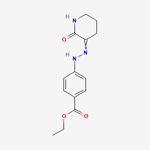 molecular formula C14H17N3O3 B1403591 Ethyl 4-(2-(2-oxopiperidin-3-ylidene)hydrazinyl)benzoate CAS No. 916522-66-2