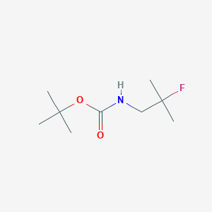 molecular formula C9H18FNO2 B1403592 叔丁基（2-氟-2-甲基丙基）氨基甲酸酯 CAS No. 879001-62-4
