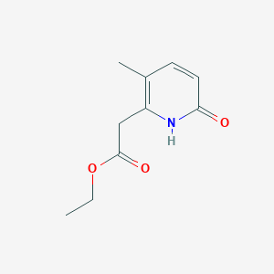 molecular formula C10H13NO3 B1403593 Ethyl 2-(3-methyl-6-oxo-1,6-dihydropyridin-2-yl)acetate CAS No. 1449412-81-0