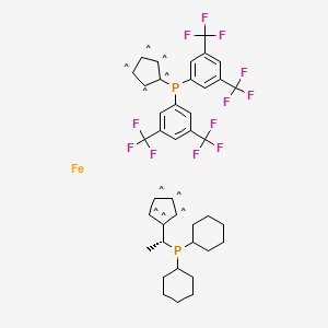(R)-(-)-1-{(S)-2-[Bis(3,5-di-trifluoromethylphenyl)phosphino]ferrocenyl}ethyldicyclohexylphosphine