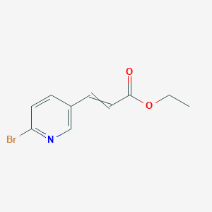 molecular formula C10H10BrNO2 B1403597 乙酸3-(6-溴吡啶-3-基)丙-2-烯酸乙酯 CAS No. 656827-74-6