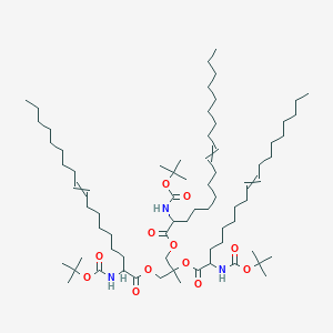 molecular formula C73H133N3O12 B1403598 [2-Methyl-2,3-bis[2-[(2-methylpropan-2-yl)oxycarbonylamino]octadec-9-enoyloxy]propyl] 2-[(2-methylpropan-2-yl)oxycarbonylamino]octadec-9-enoate CAS No. 1422280-88-3