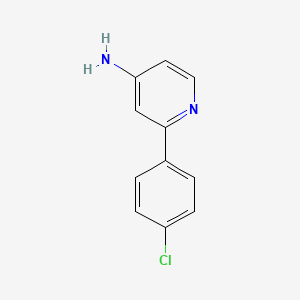 molecular formula C11H9ClN2 B1403599 2-(4-Chlorophenyl)pyridin-4-amine CAS No. 1374665-31-2