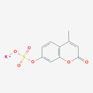 molecular formula C10H7KO6S B014036 2H-1-Benzopyran-2-one, 4-methyl-7-(sulfooxy)-, potassium salt CAS No. 15220-11-8