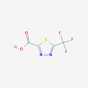 molecular formula C4HF3N2O2S B1403606 5-(Trifluoromethyl)-1,3,4-thiadiazole-2-carboxylic acid CAS No. 1260665-07-3