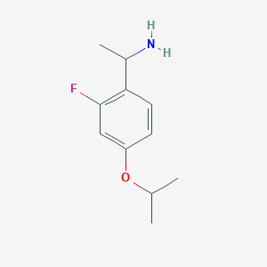 B1403607 1-[2-Fluoro-4-(propan-2-yloxy)phenyl]ethan-1-amine CAS No. 933585-52-5