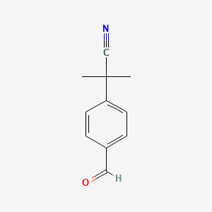 molecular formula C11H11NO B1403610 2-(4-Formylphenyl)-2-methylpropanenitrile CAS No. 1146695-65-9