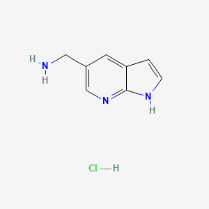 molecular formula C8H10ClN3 B1403611 1h-Pyrrolo[2,3-b]pyridin-5-ylmethanamine hydrochloride CAS No. 1432754-52-3