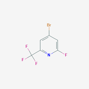 molecular formula C6H2BrF4N B1403613 4-溴-2-氟-6-(三氟甲基)吡啶 CAS No. 1227598-78-8
