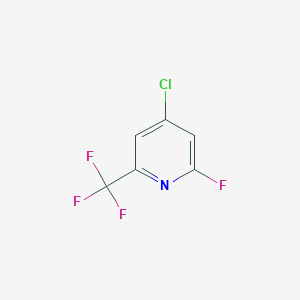 molecular formula C6H2ClF4N B1403614 4-Chloro-2-fluoro-6-(trifluoromethyl)pyridine CAS No. 1227599-29-2