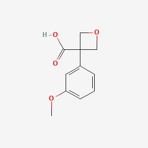 molecular formula C11H12O4 B1403615 3-(3-甲氧基苯基)氧杂环-3-羧酸 CAS No. 1393583-52-2