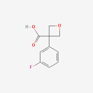molecular formula C10H9FO3 B1403617 3-(3-Fluorophenyl)oxetane-3-carboxylic acid CAS No. 1393553-52-0