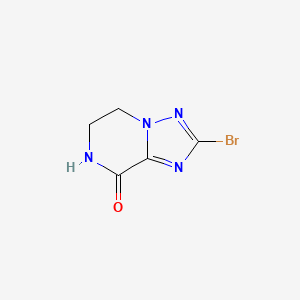 molecular formula C5H5BrN4O B14036209 2-bromo-6,7-dihydro-5H-[1,2,4]triazolo[1,5-a]pyrazin-8-one 