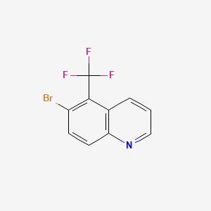 molecular formula C10H5BrF3N B14036236 6-Bromo-5-(trifluoromethyl)quinoline 