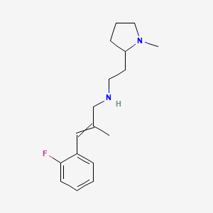 B1403624 (E)-3-(2-Fluorophenyl)-2-methyl-N-(2-(1-methyl-pyrrolidin-2-yl)ethyl)prop-2-en-1-amine CAS No. 1375800-67-1