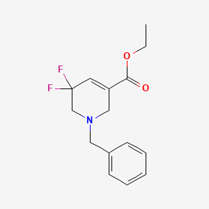 molecular formula C15H17F2NO2 B1403625 Ethyl 1-benzyl-5,5-difluoro-1,2,5,6-tetrahydropyridine-3-carboxylate CAS No. 1373503-79-7