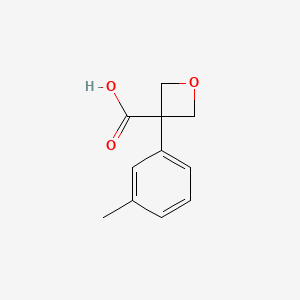 3-(3-Methylphenyl)oxetane-3-carboxylic acid