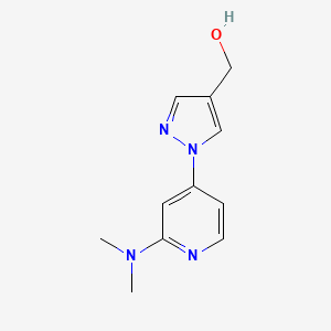 molecular formula C11H14N4O B1403632 (1-(2-(dimethylamino)pyridin-4-yl)-1H-pyrazol-4-yl)methanol CAS No. 1429309-30-7