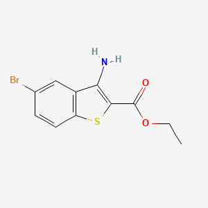 molecular formula C11H10BrNO2S B1403637 Ethyl 3-amino-5-bromobenzo[b]thiophene-2-carboxylate CAS No. 1308649-79-7
